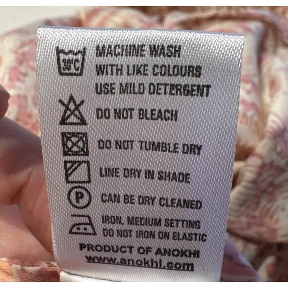 Anokhi Floral Print Pajama Set Women’s Size Small Lounge Set Tank Cropped Pants - Picture 12 of 12